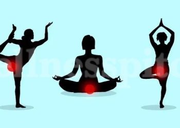 doing simple yoga exercises