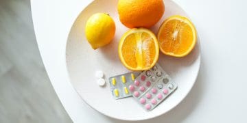 plate full of vitamin C